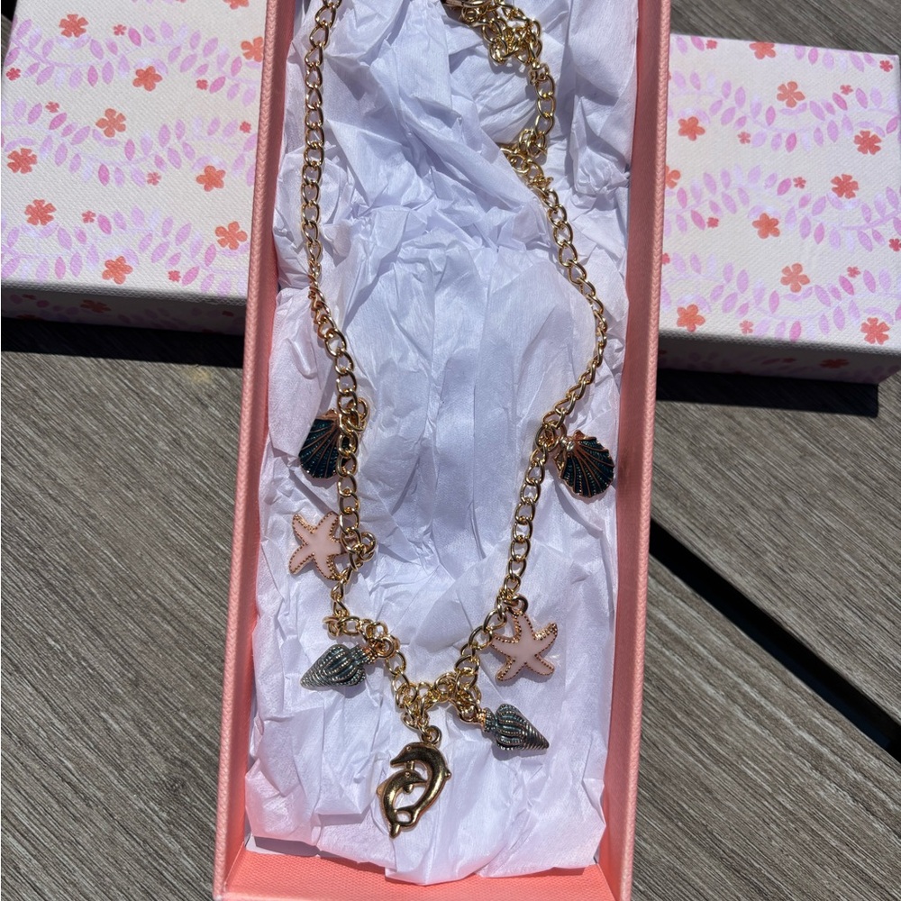 Gold Beachy Charm Necklace - Picture 2 of 5